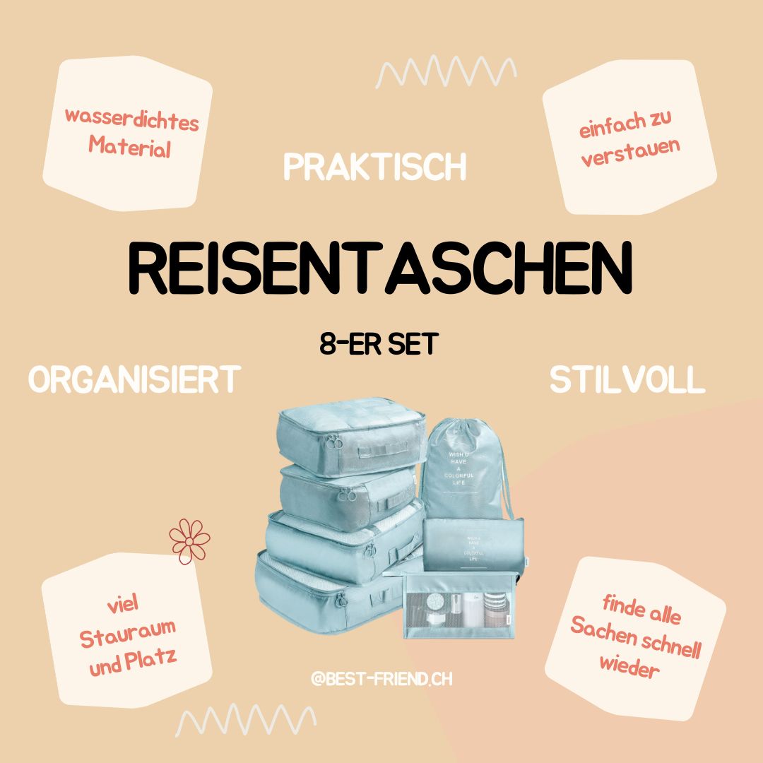 Praktische Reisetaschen - 8er Set